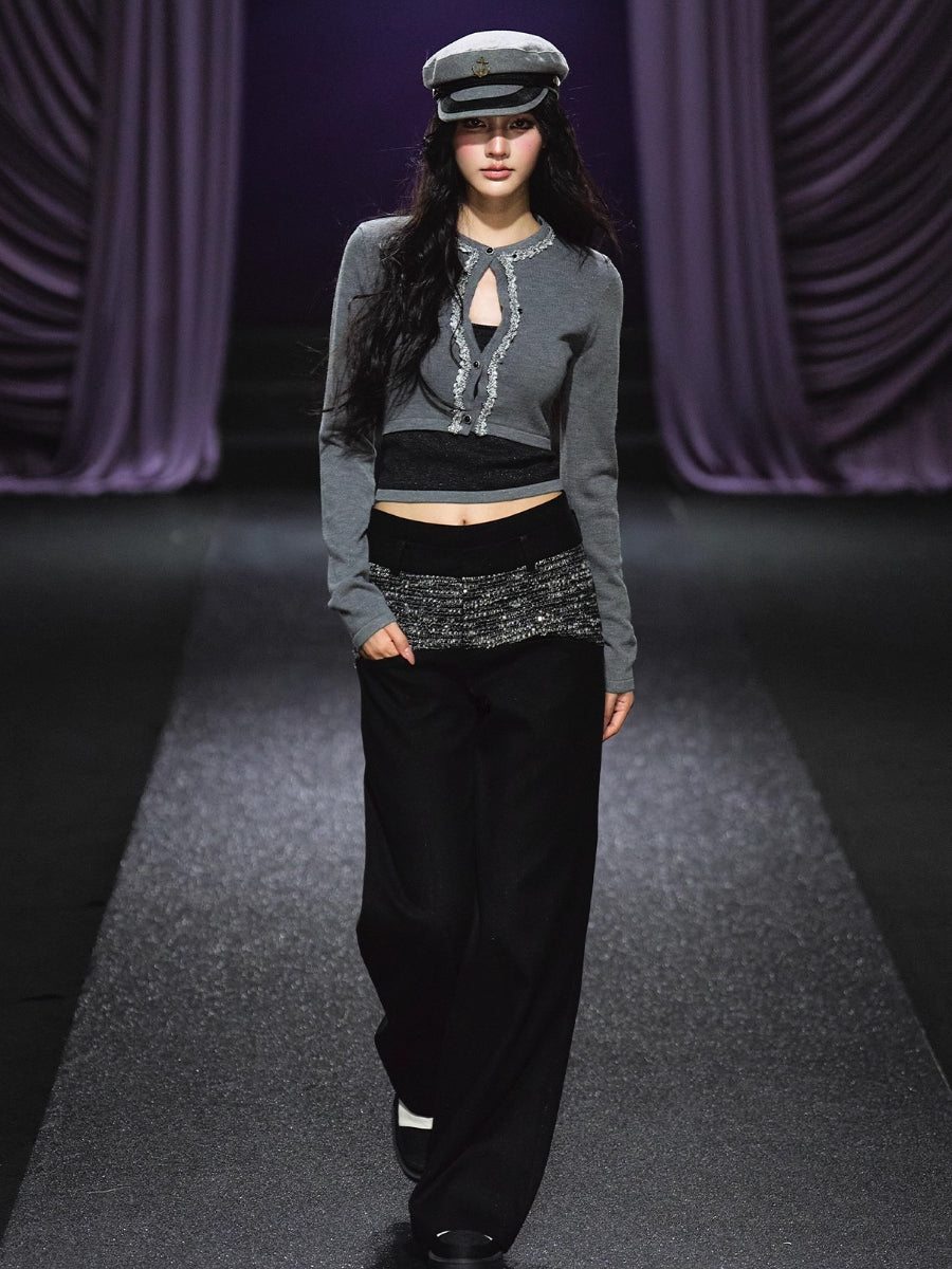 Embellished Knit Cardigan & Camisole Set