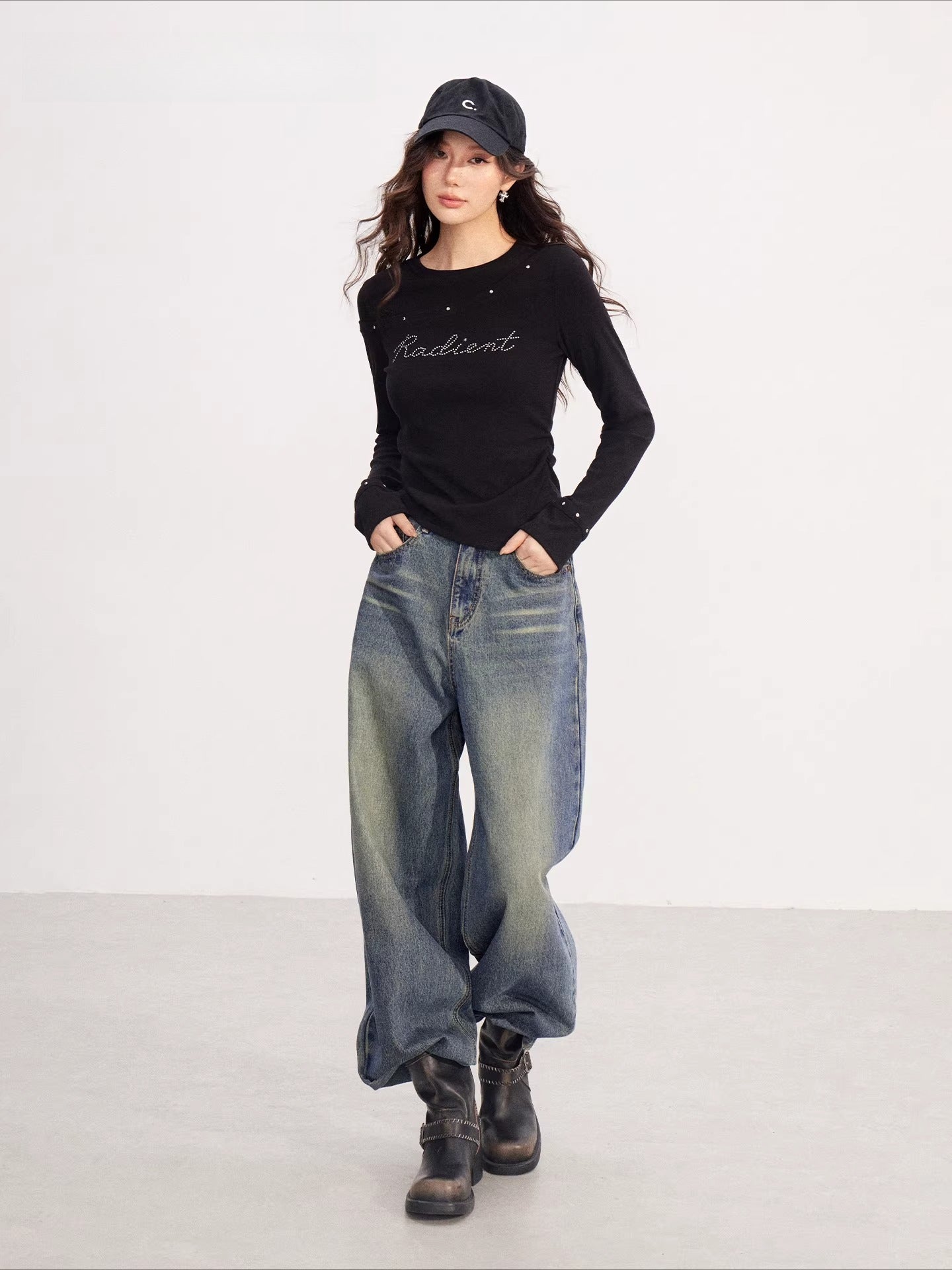 Asymmetric Patchwork Knit Top