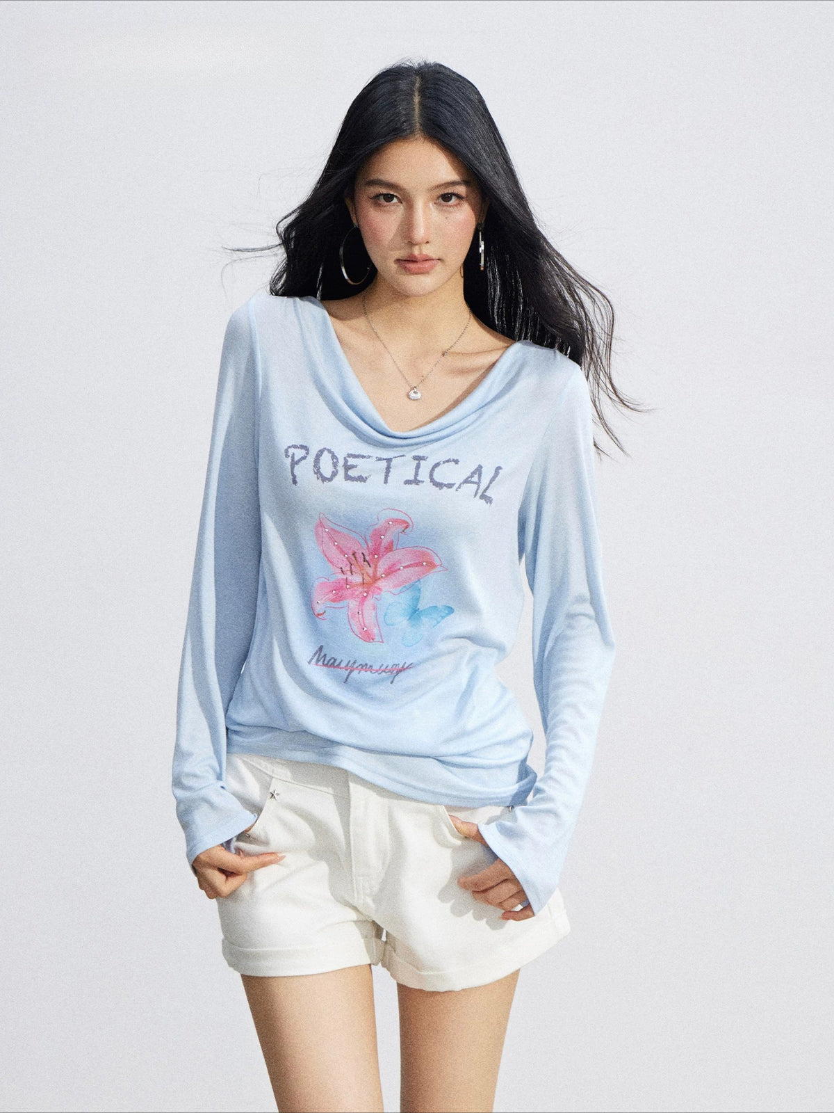 Floral Draped Tee