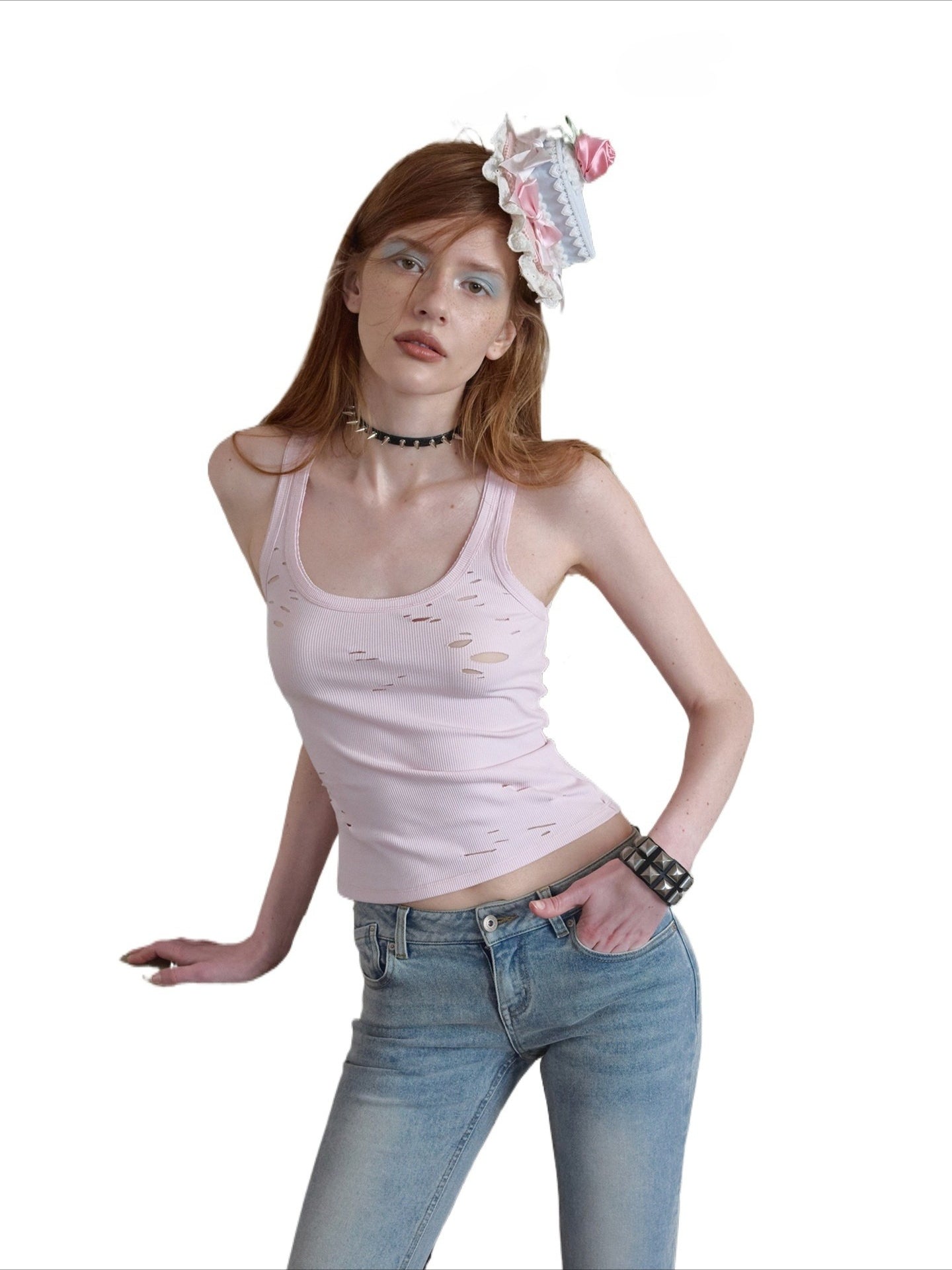 Cutout U-Neck Tank Top