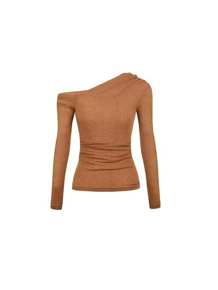 Skins Asymmetric One-Shoulder Knit Top