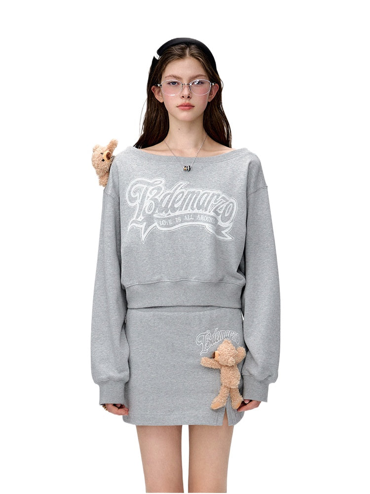 Off-Shoulder Pullover Short Top