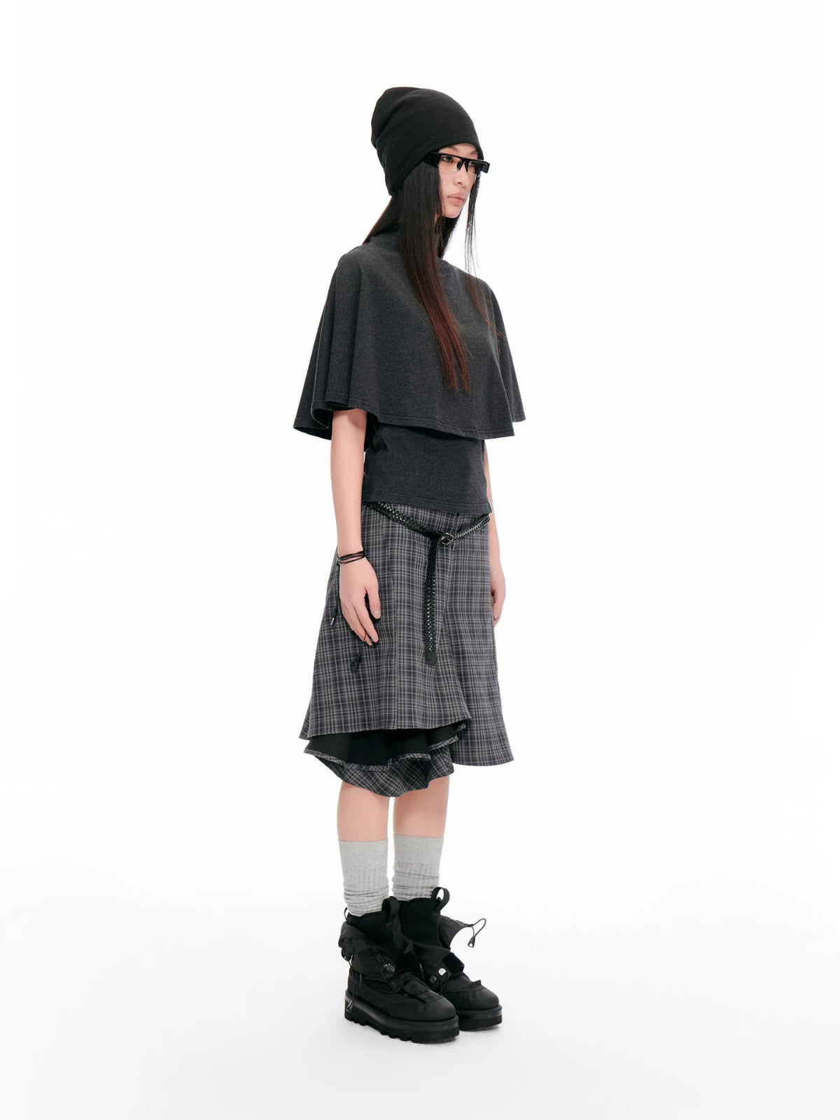 Korean Cape Layered T-Shirt