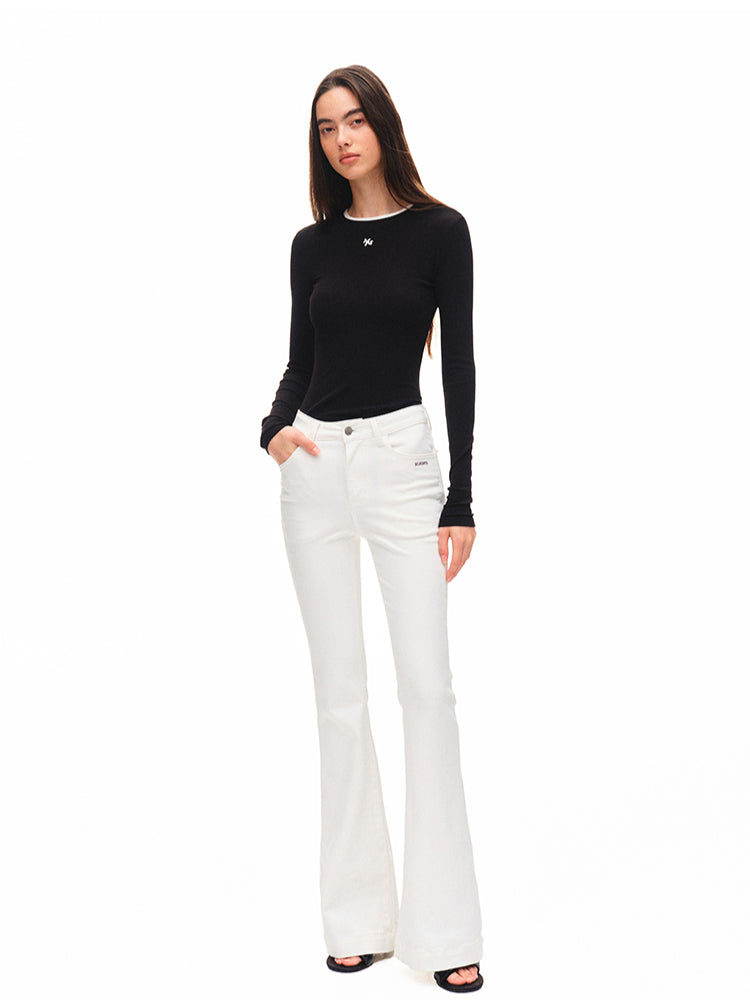 Modern Contrast-trim Regular-shoulder T-shirt