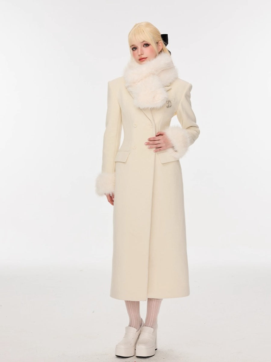 Wool-Blend Hourglass Double-Faced Coat