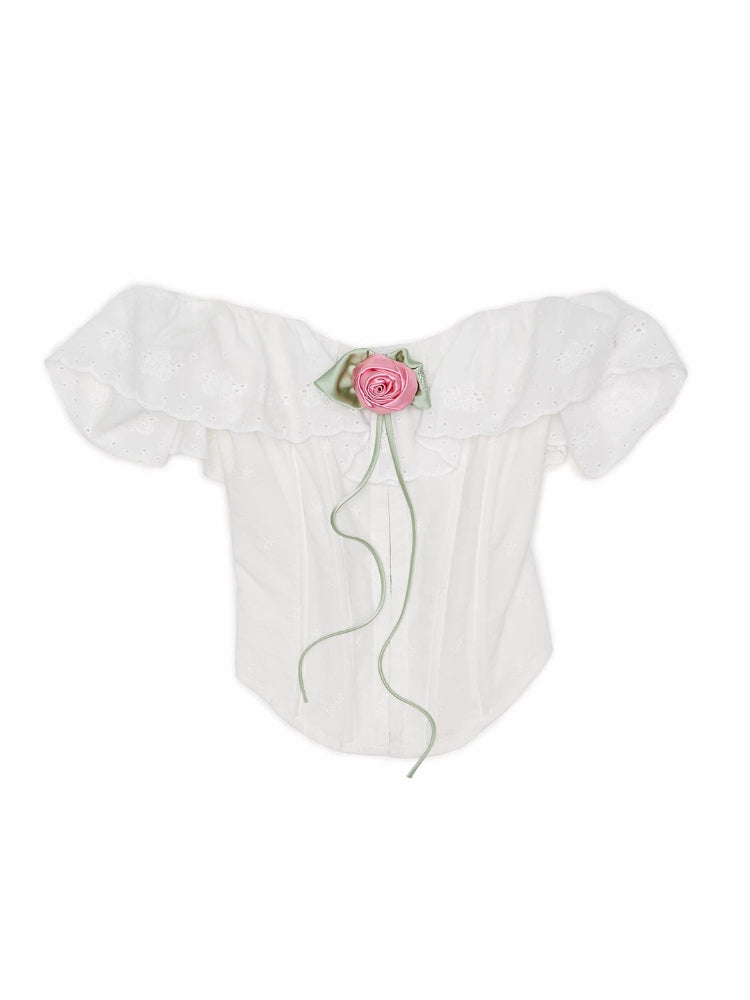 Rose Jacquard Bustier