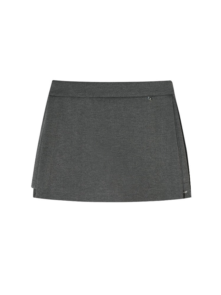 Side Slit A-line Skort