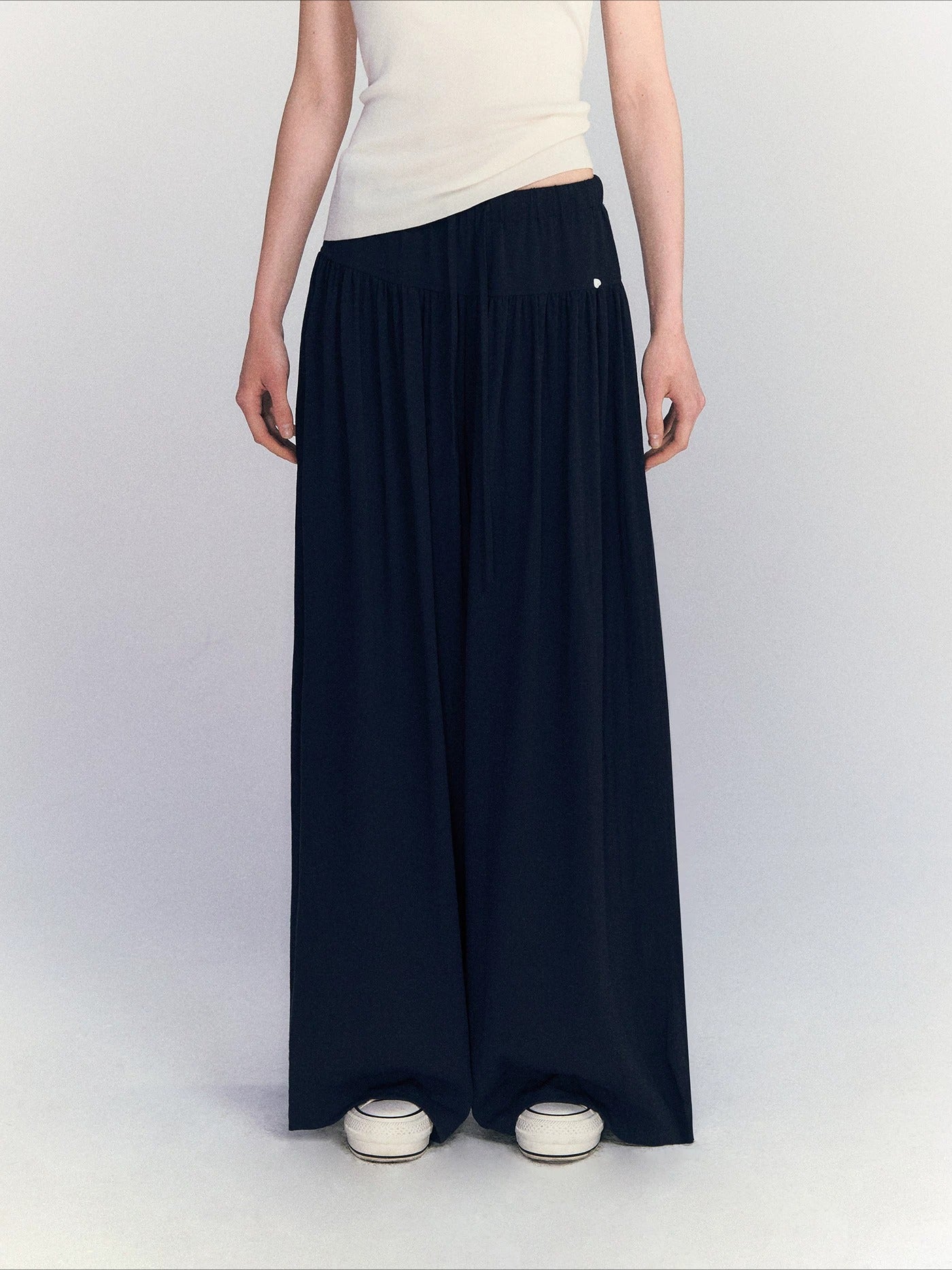 Linen Blend Wide Pants