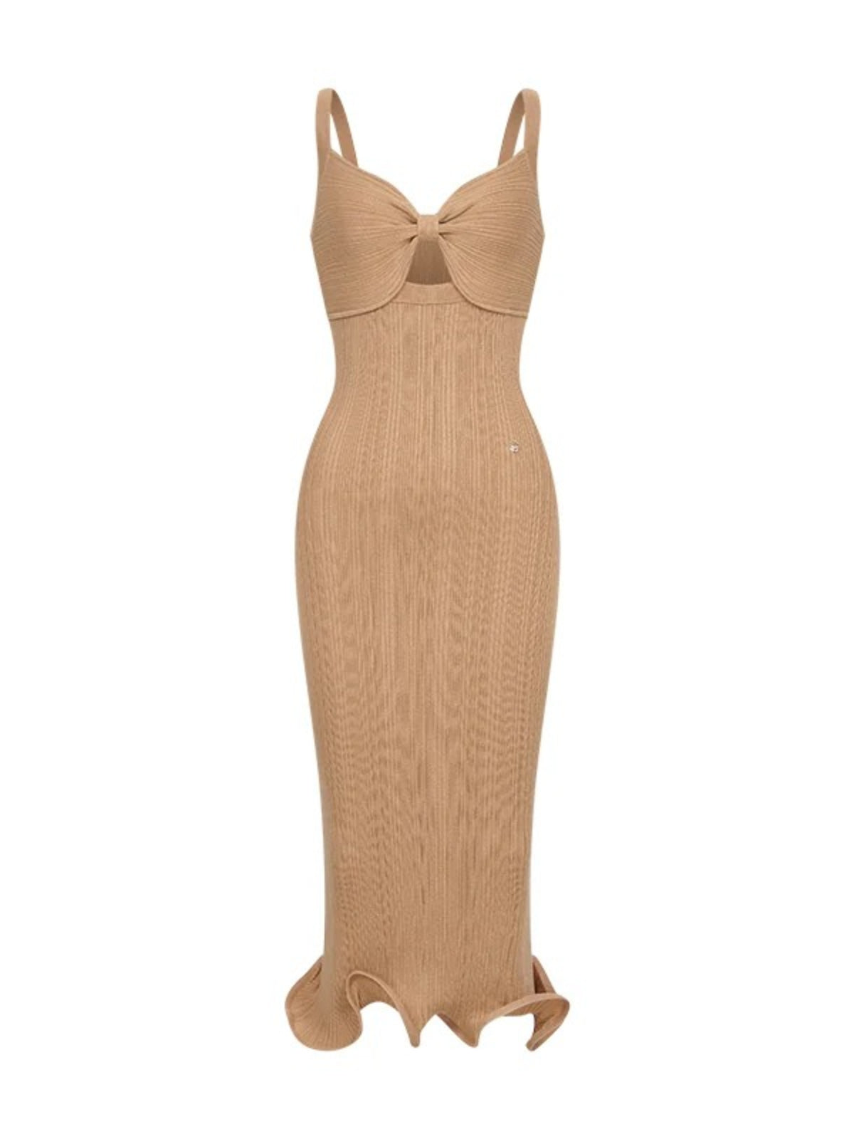 Bow Knit Cutout Mini Dress