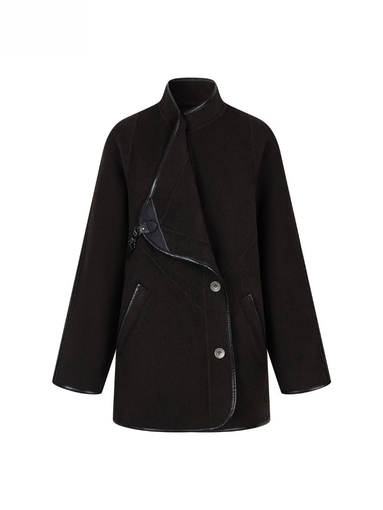 Vintage Shearling-Wool Double-Faced Coat