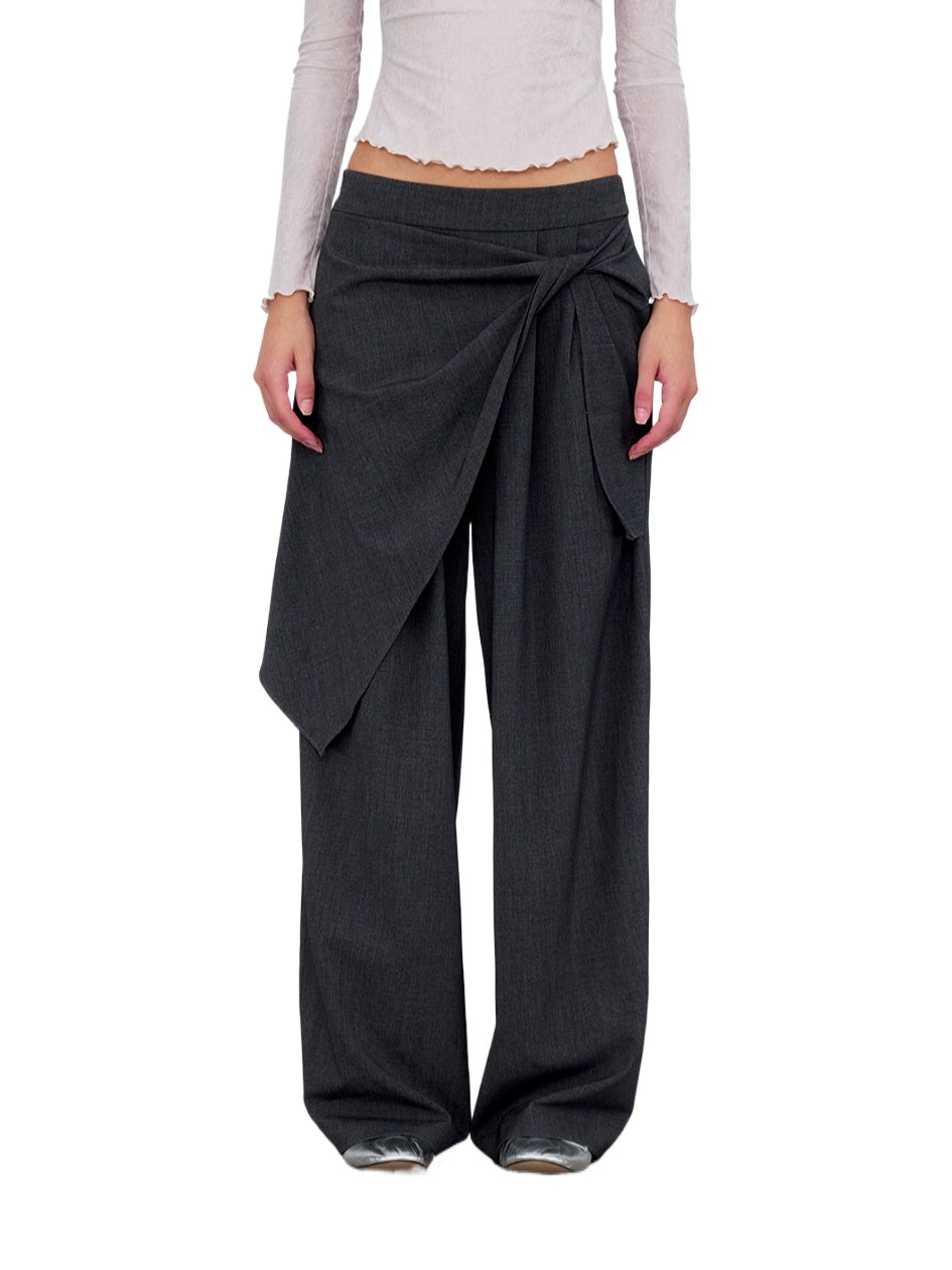 Twisted Wide Leg Trousers
