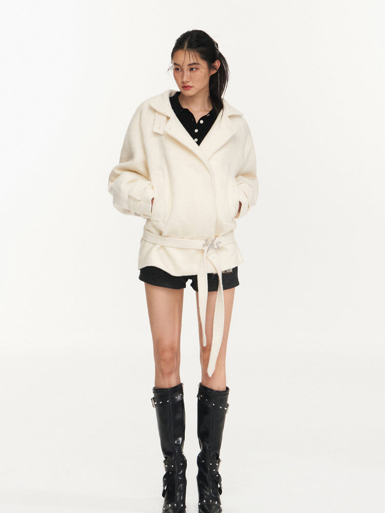 Black & Yellow Wool Polo Knit Top