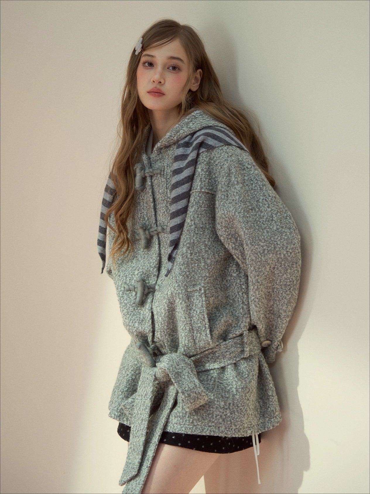 Gray Wool Duffle Coat