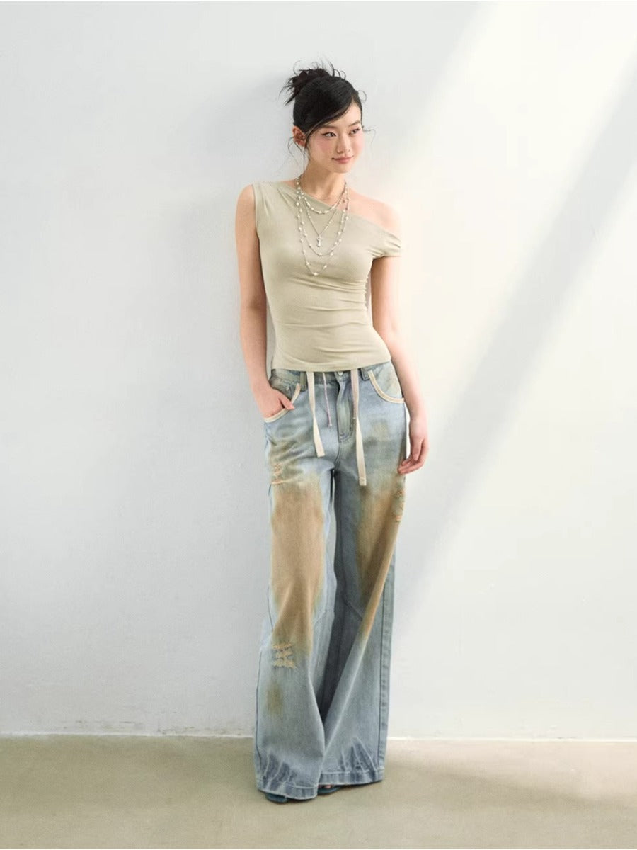 Asymmetric Lace Top