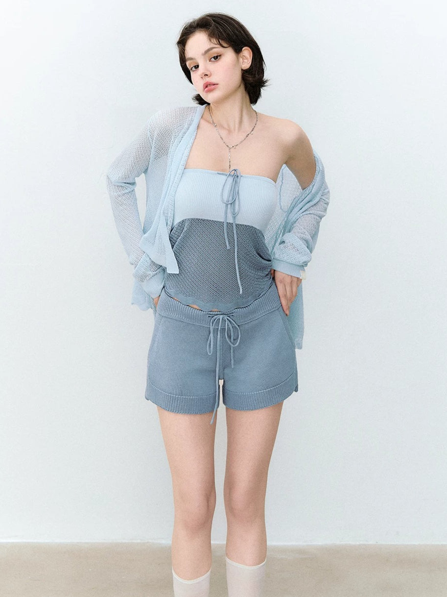 Openwork Knit Set