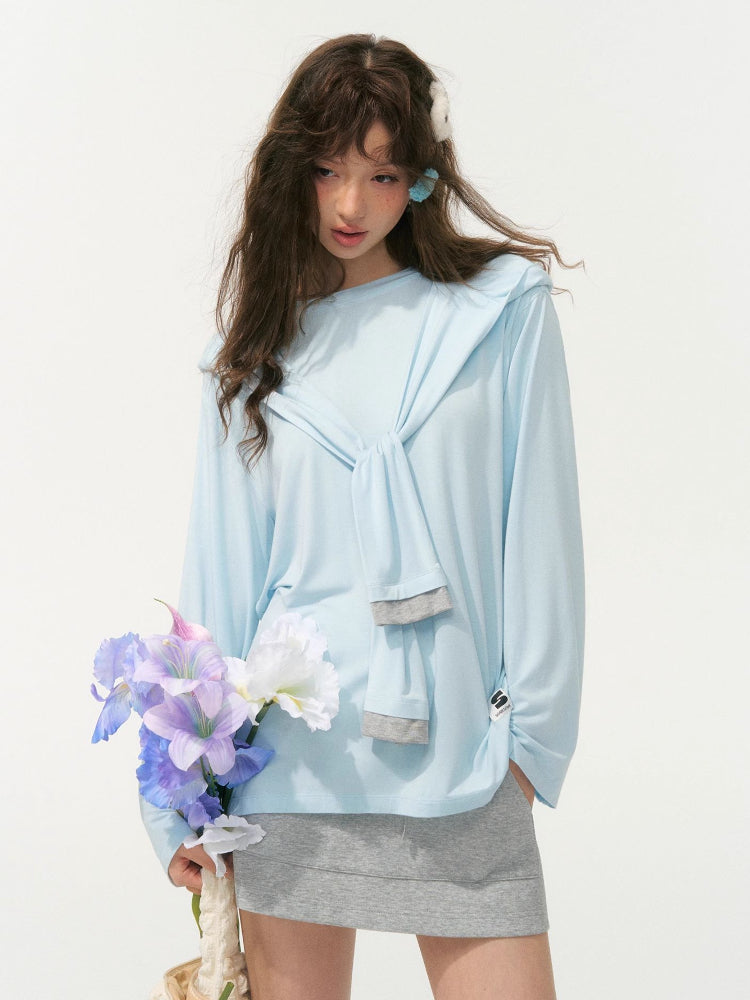 Lazy Style Layered Sun Protection Top