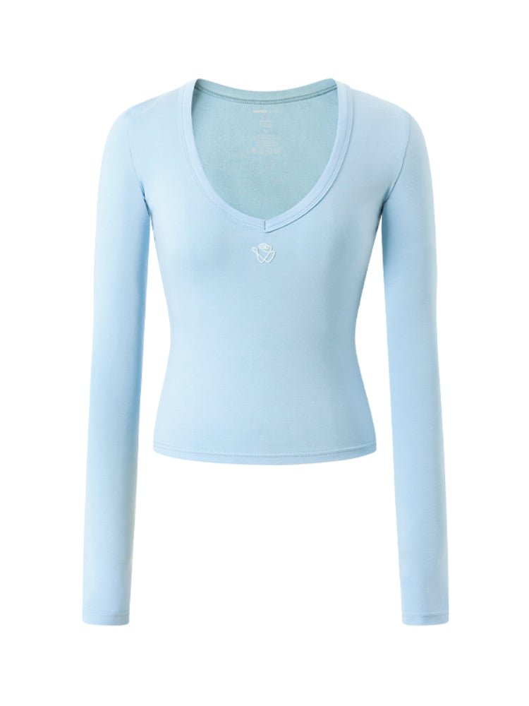 V-Neck Slim Fit Basic T-Shirt