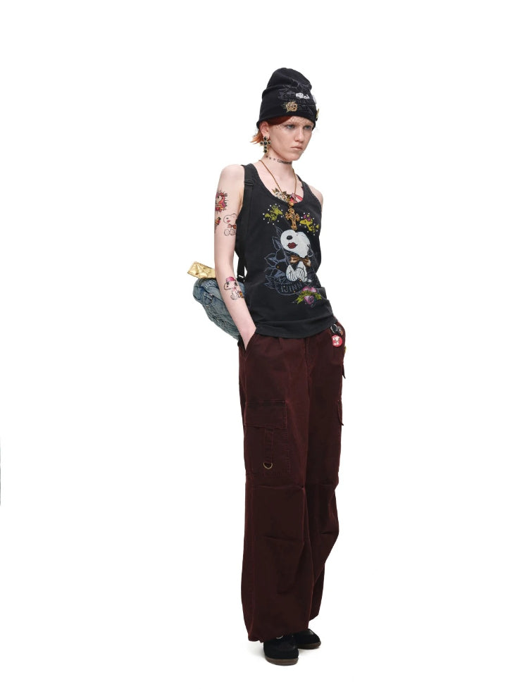 Distressed Multi-Pocket Cargo Pants