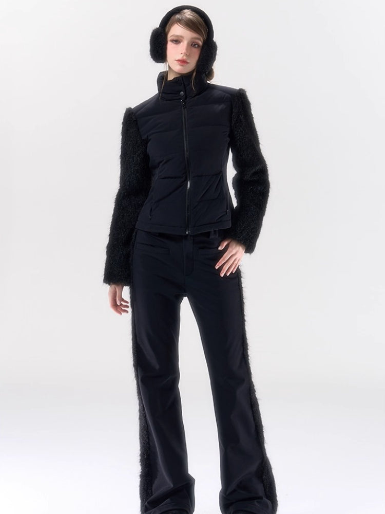 Windproof Waterproof Down Ski Jacket Pants Set
