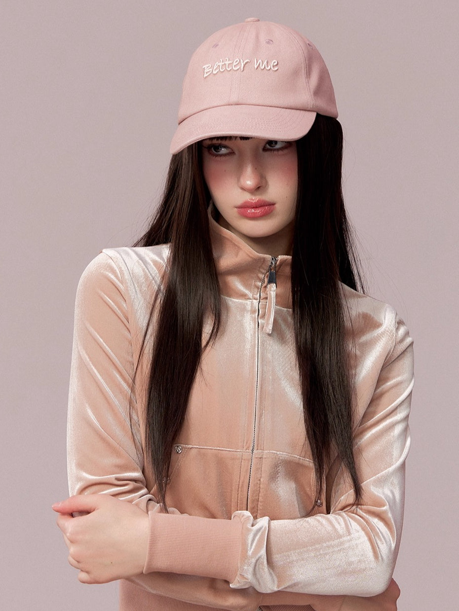 Velvet Sports Sweatshirt & Wide-Leg Pants Set