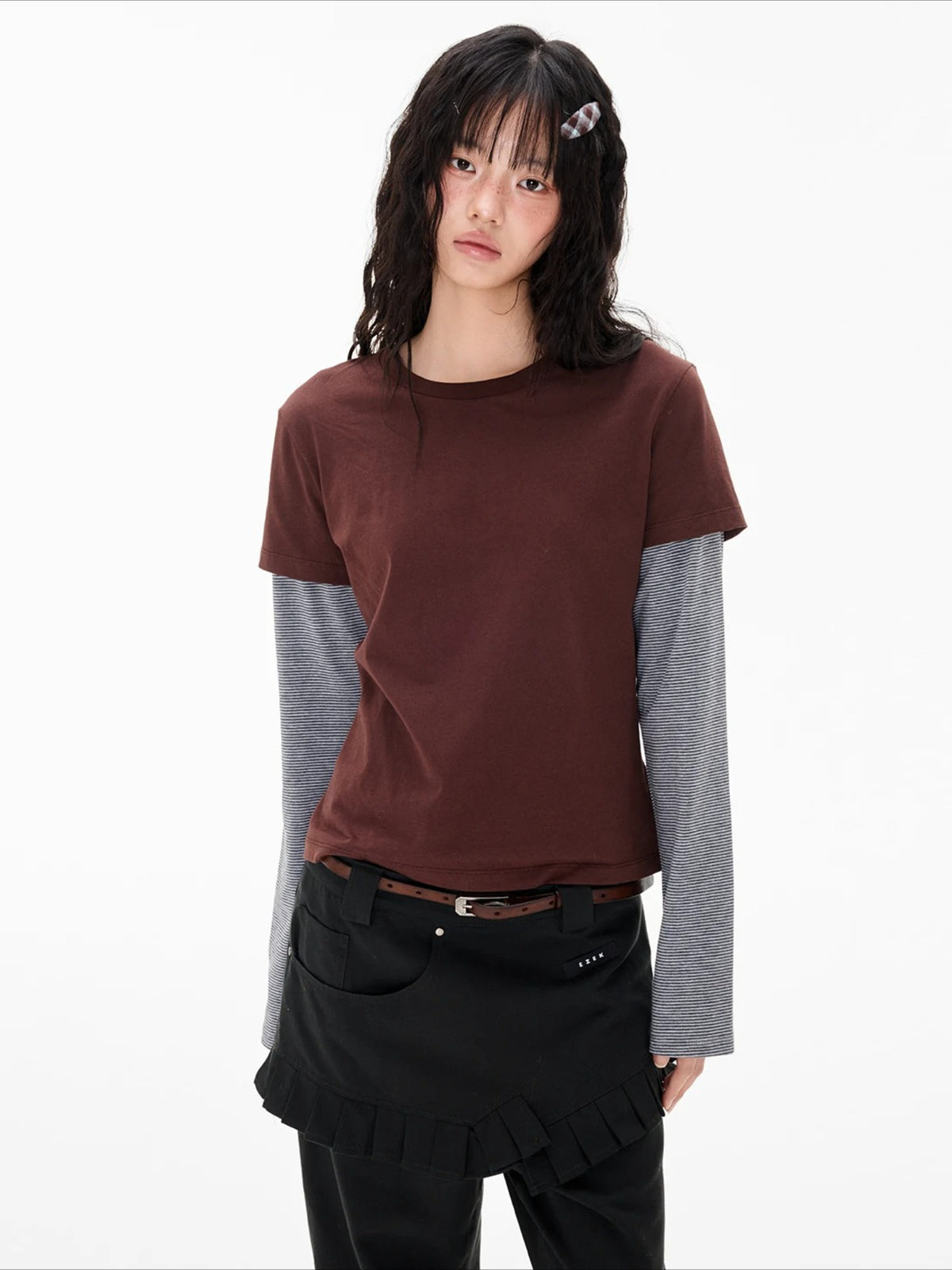 Faux Layered Stripe Tee