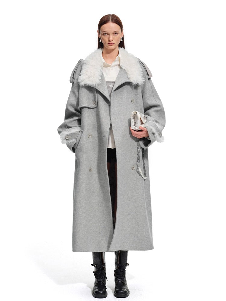 Polar Wool-Blend Belted Coat