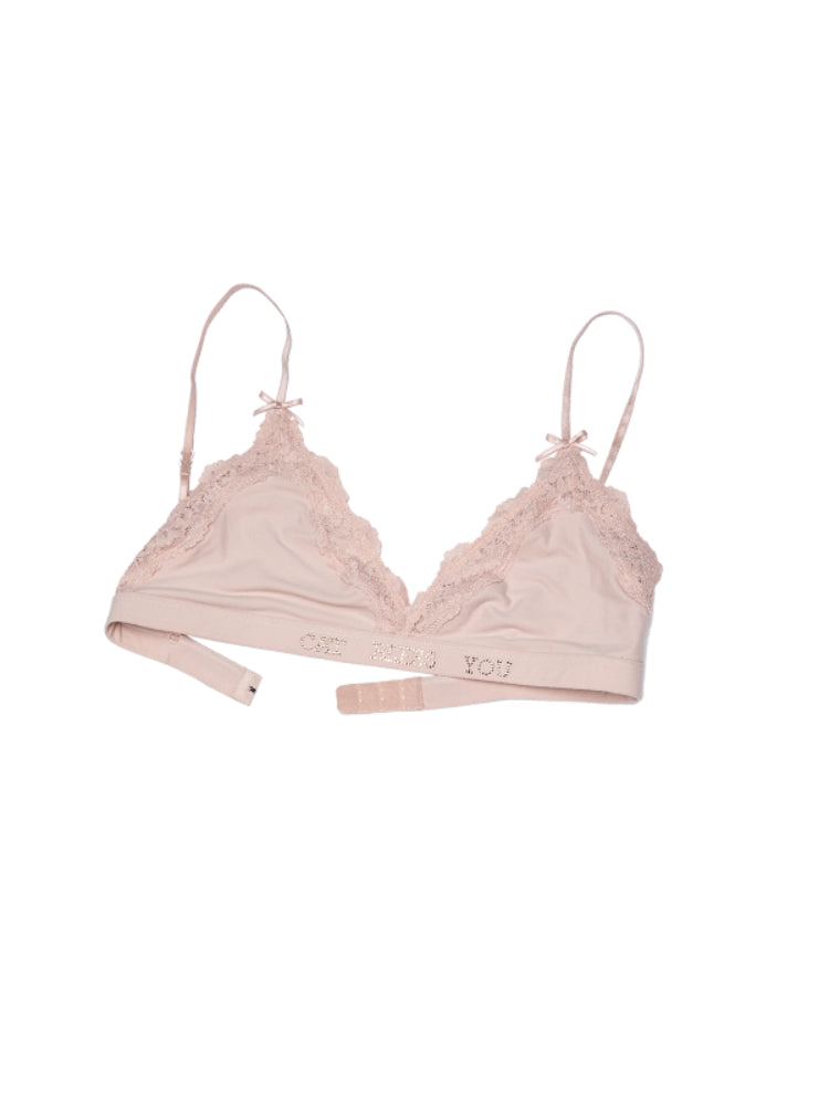 Lace Triangle Cup Bra Without Underwire