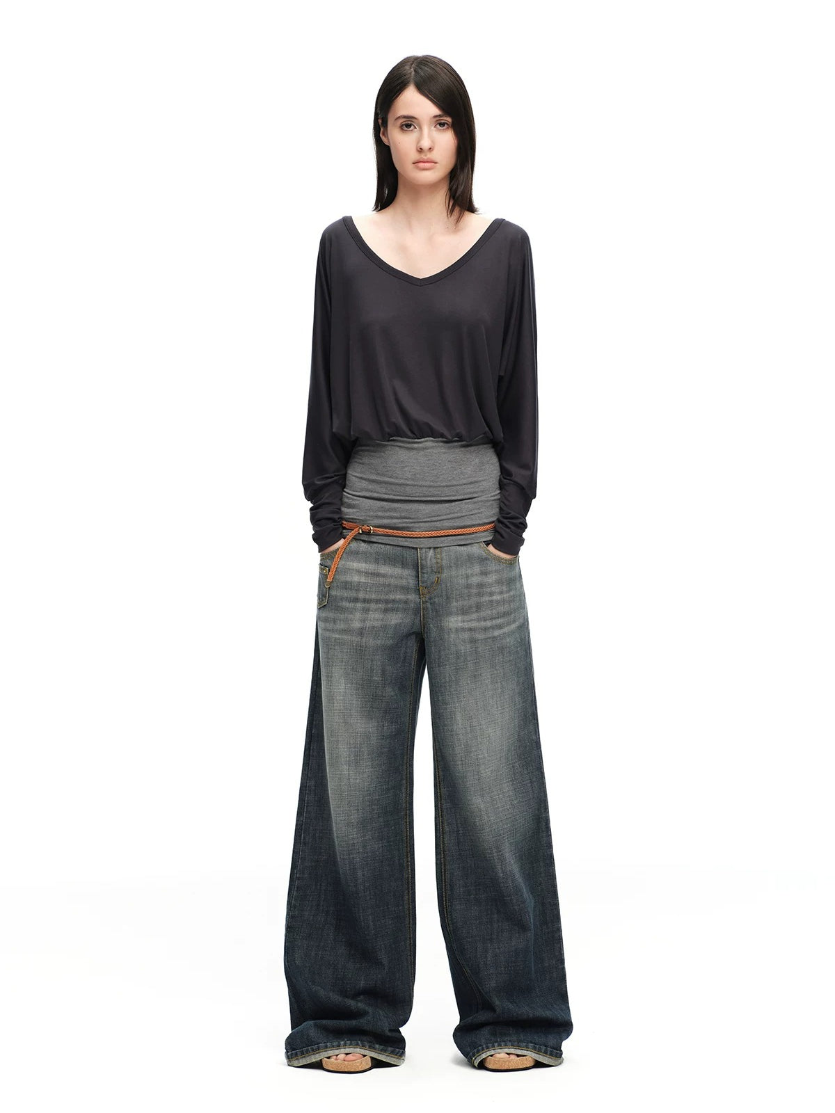 Two-Way V Neck Top