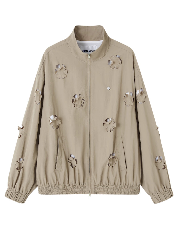 Hollow Cut Floral Jacket