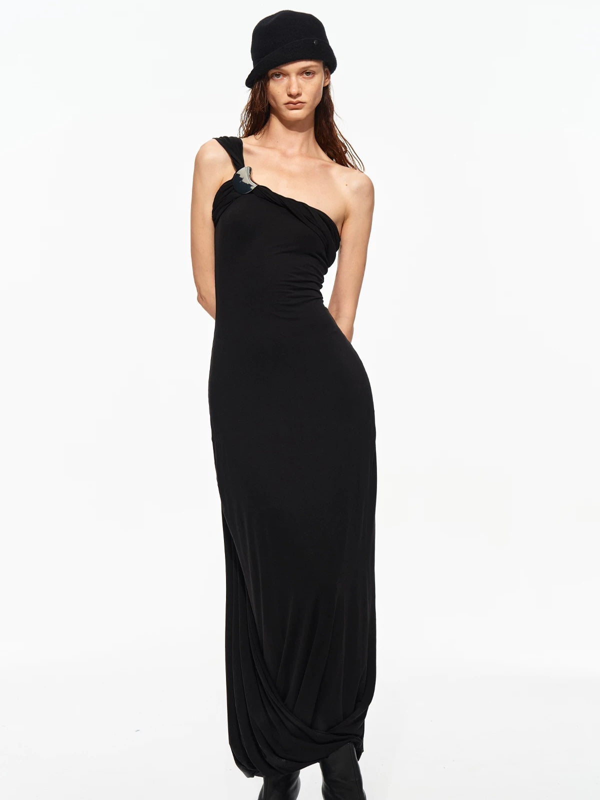Ruched Halter Dress