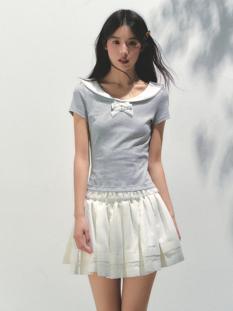 Lace Bow Retro T-shirt