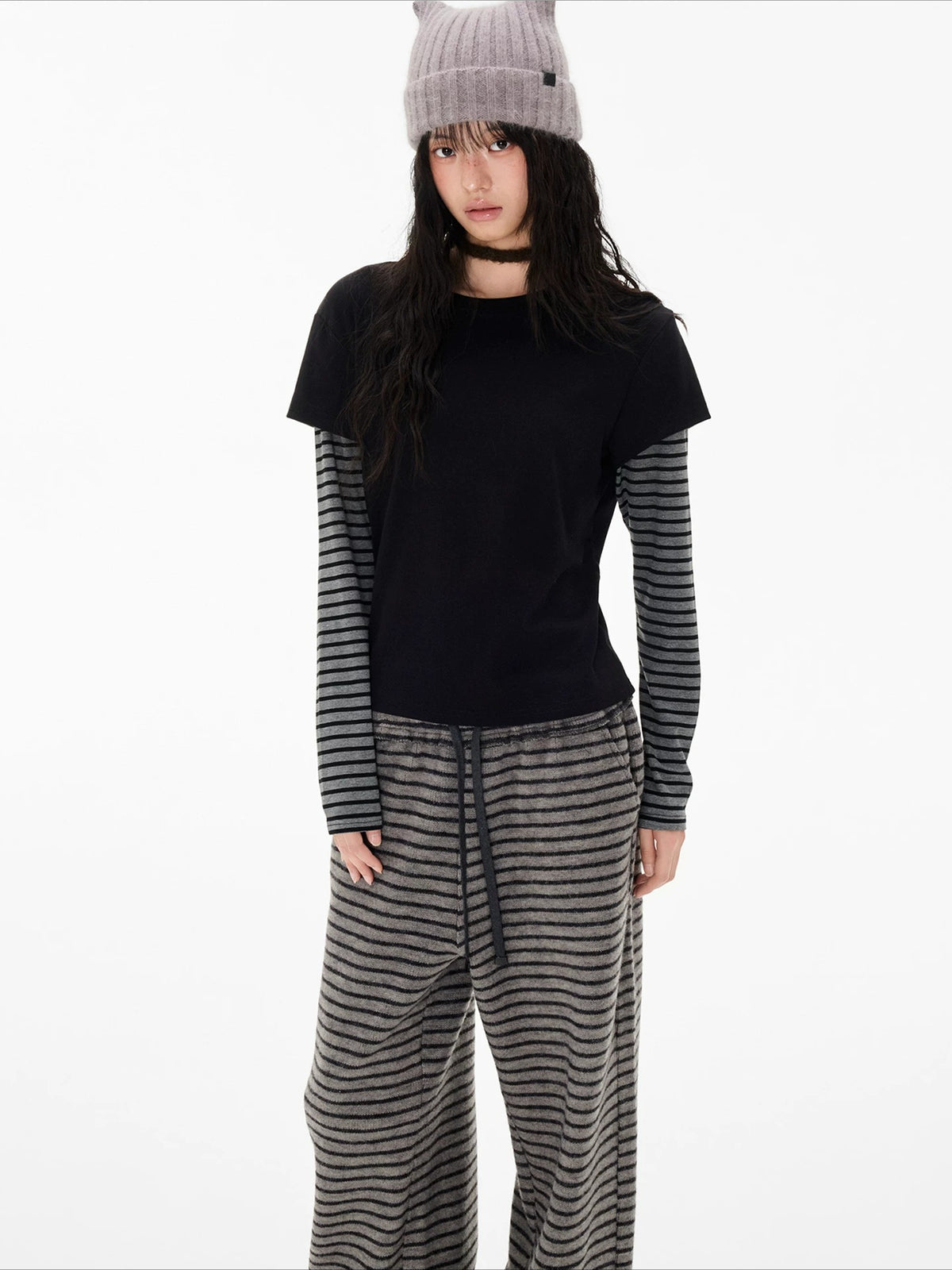 Faux Layered Stripe Tee