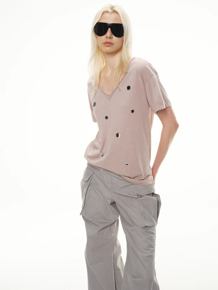 Mirror V-Neck Relaxed Tee