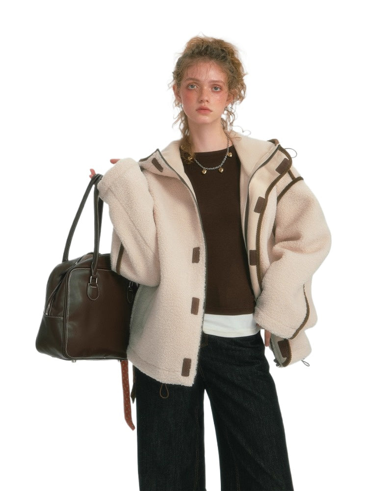 Colorblock Piped Fleece Jacket