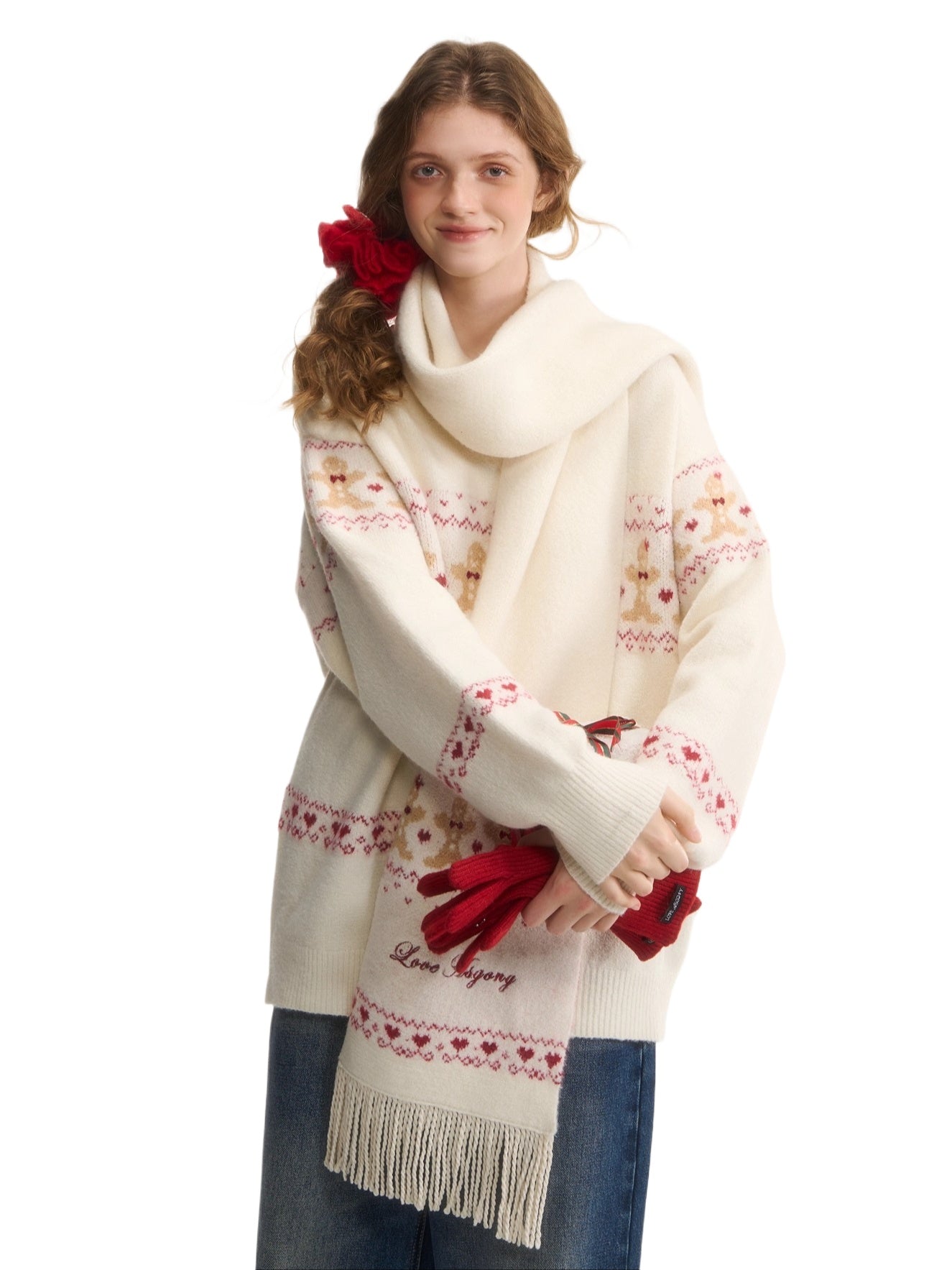 Fair Isle Gingerbread Sweater Set