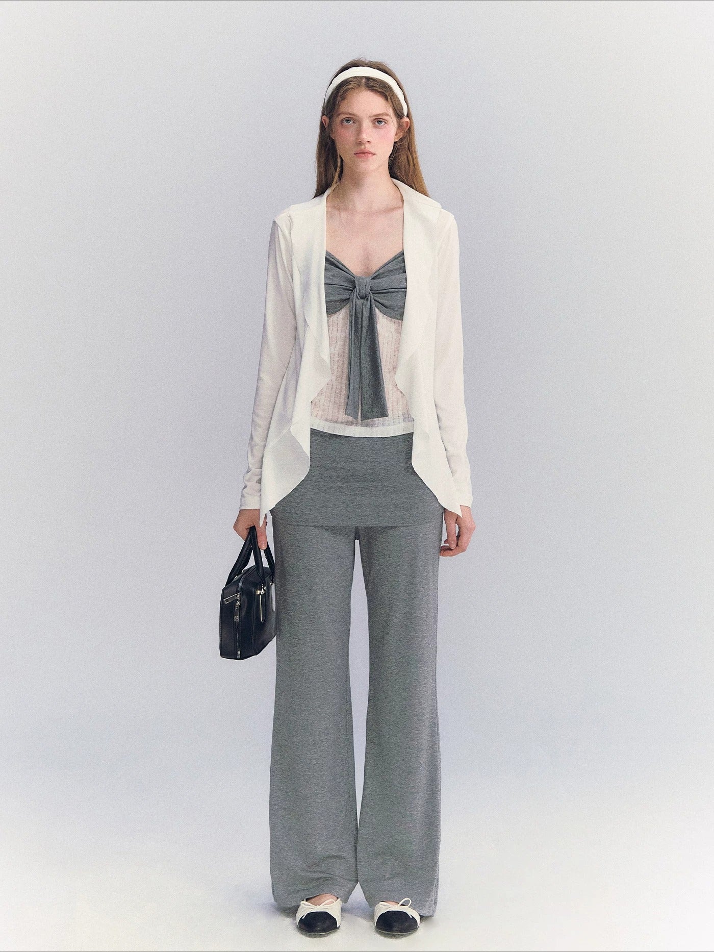 Draped Ruffle Cardigan