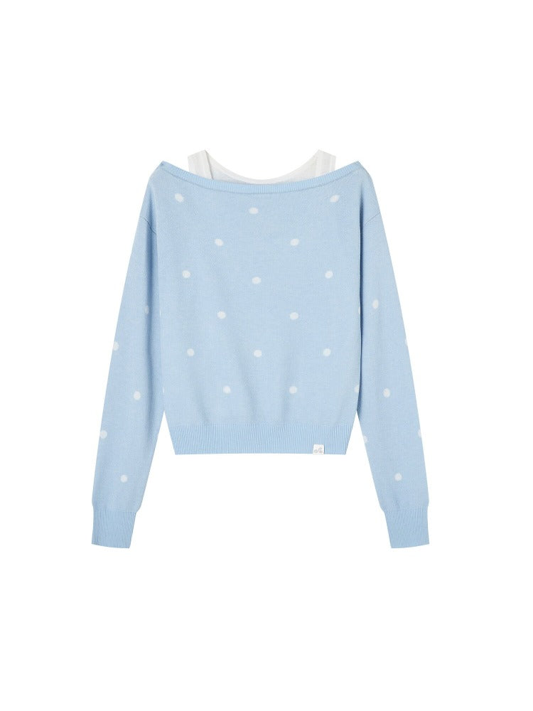 Off Shoulder Knit Sweater