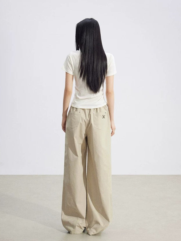 Layered Contrast Cargo Pants