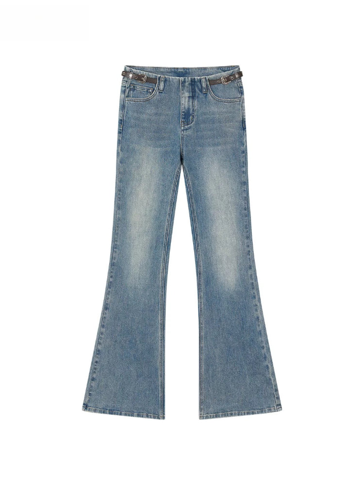 Navy & Blue Vintage Flare Jeans