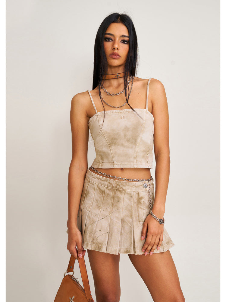 Compass Cross Leather Choker