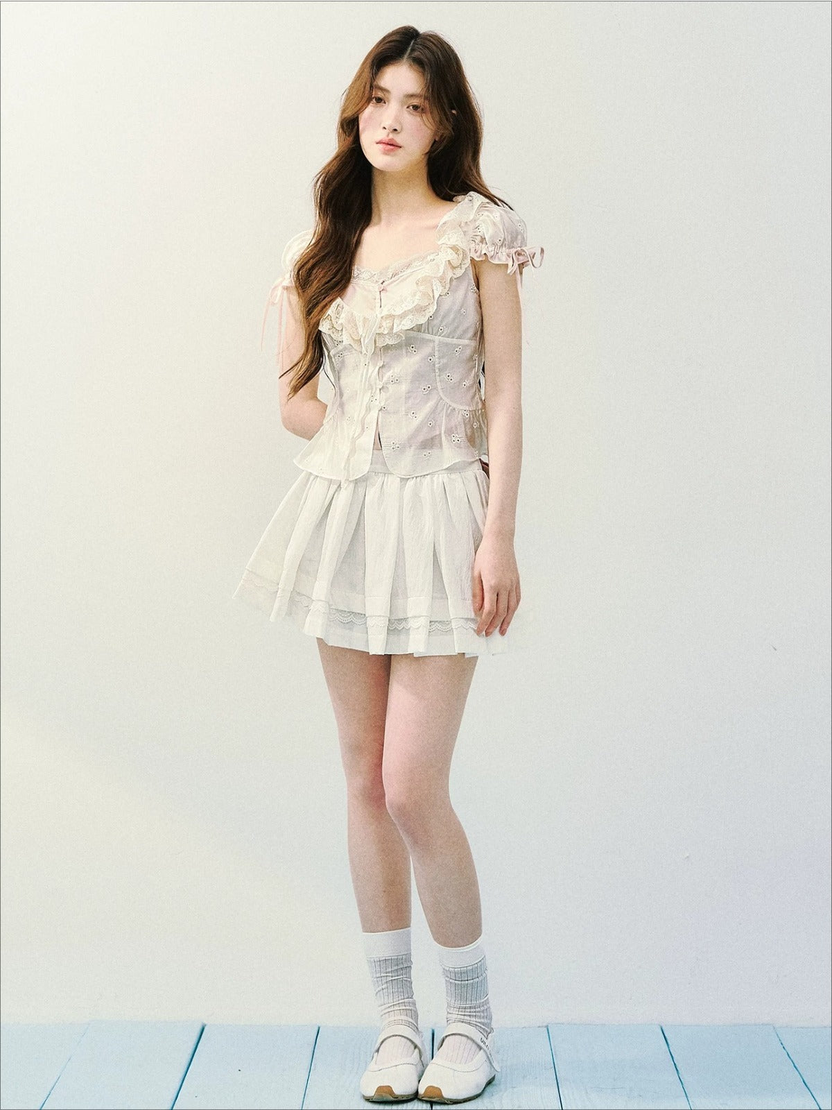 Layered Embroidered Blouse