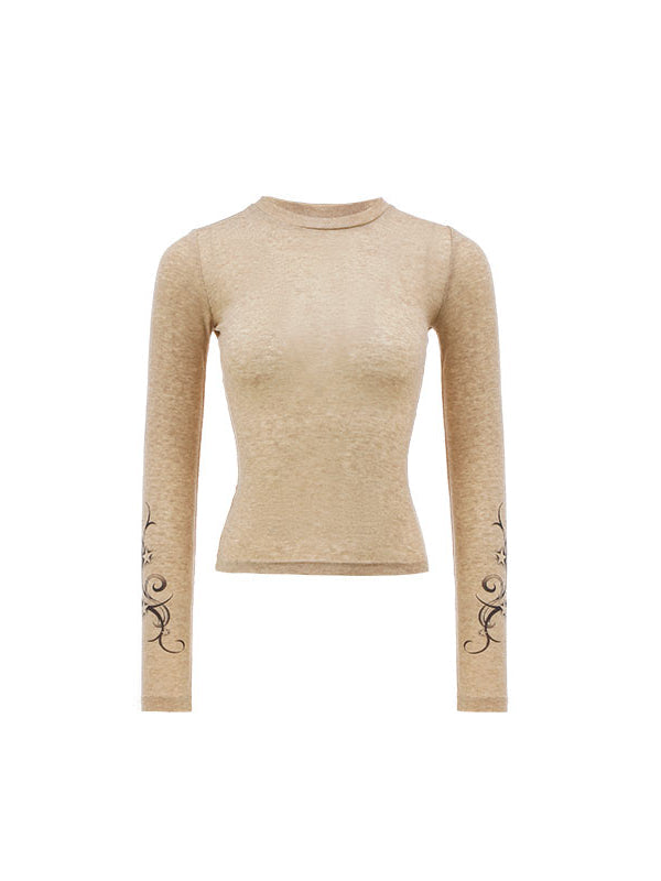 Slightly Sheer Knitted T-shirt