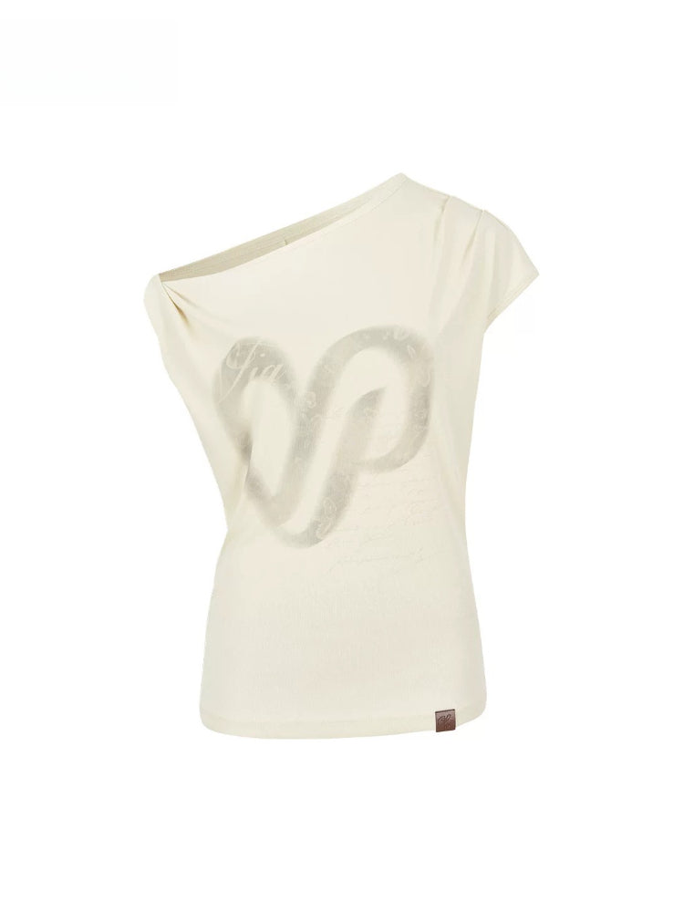 Asymmetric Heart Logo T-Shirt