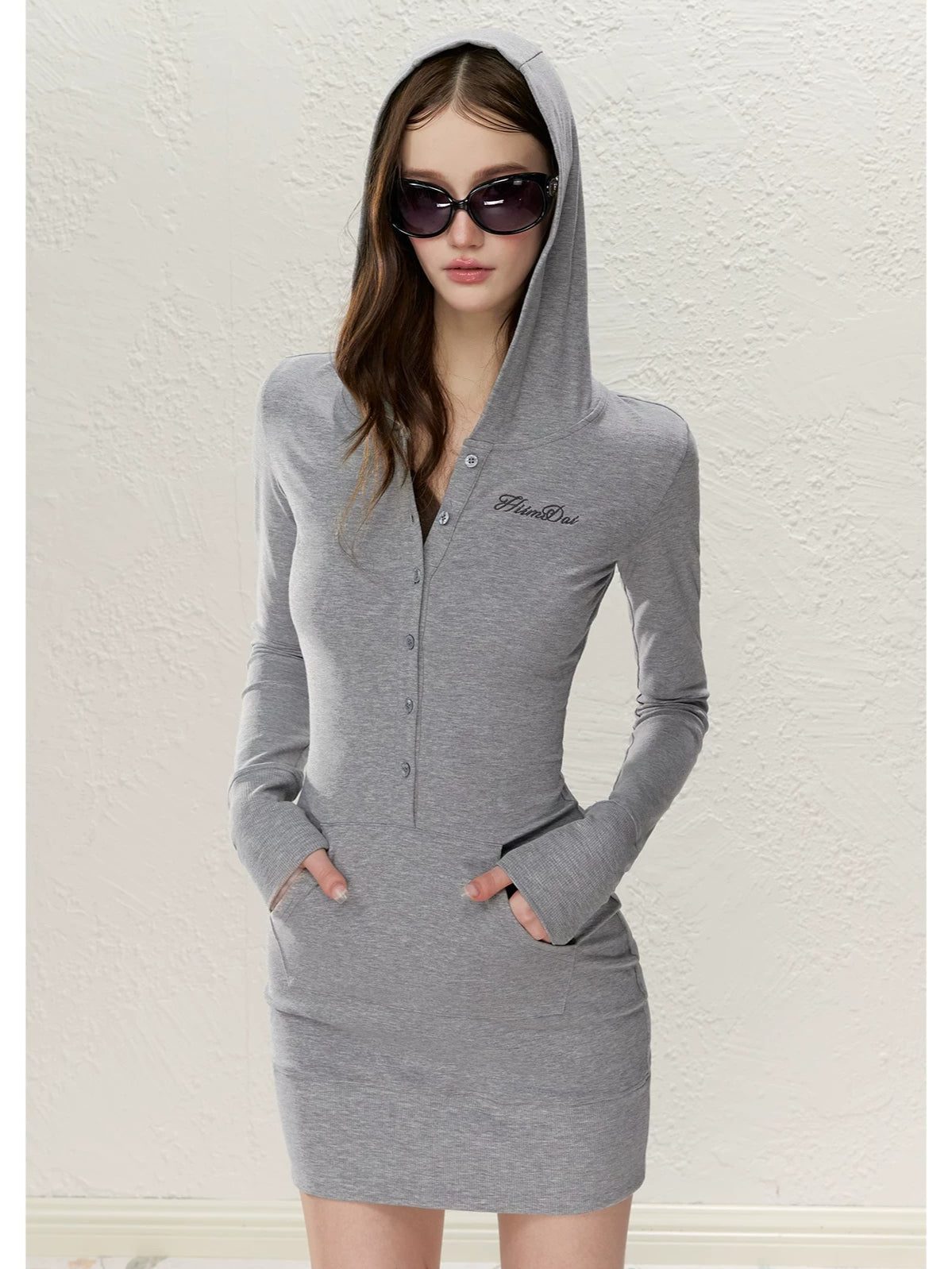 Hooded Bodycon Mini Dress