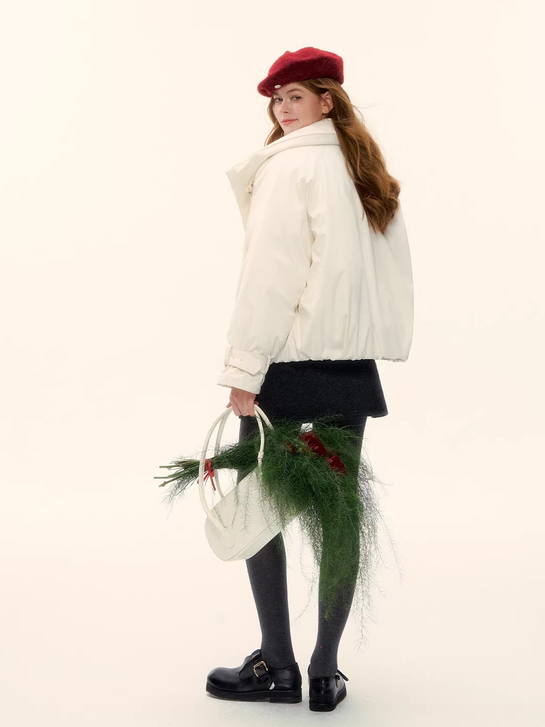 White Oversized White Down Jacket