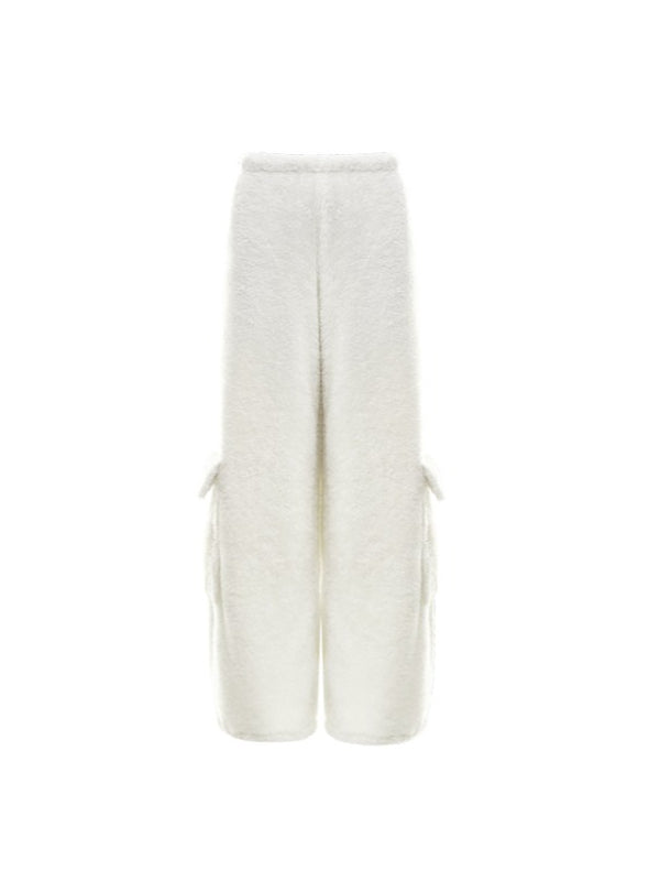 White & Brown Cat-Ear Hoodie Set