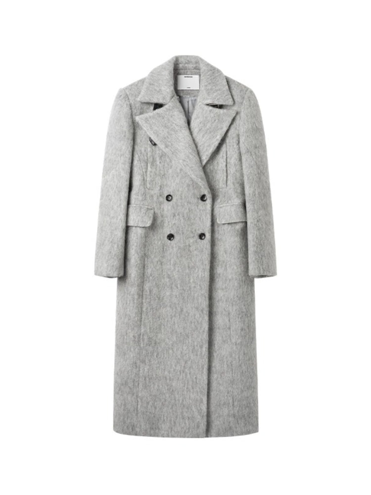 Gray Classic Statue Wool Coat