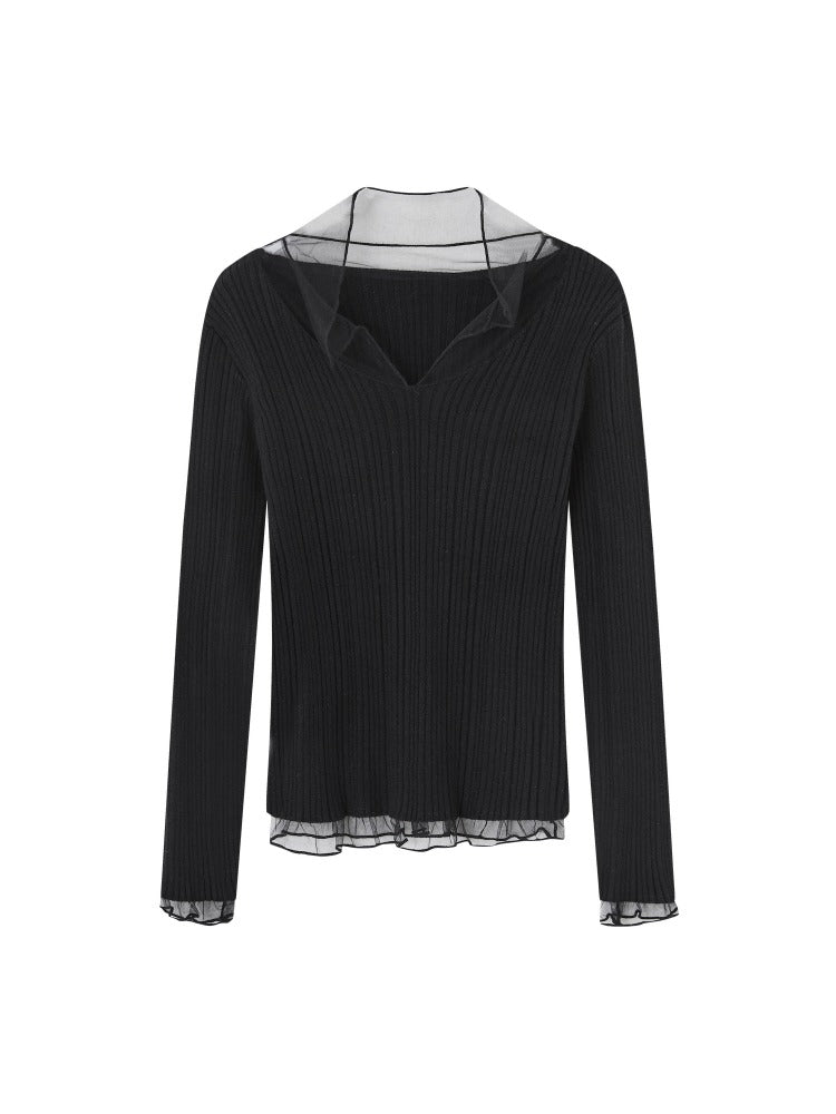 Mesh Spliced High-Stretch Base Layer