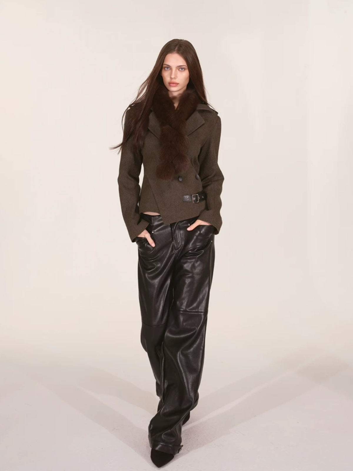 Luxurious Fox Fur Pom Pom Scarf