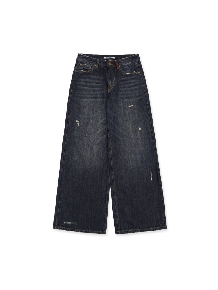 Vintage Cat Whisker Spray Camouflage Denim Capri & Pants